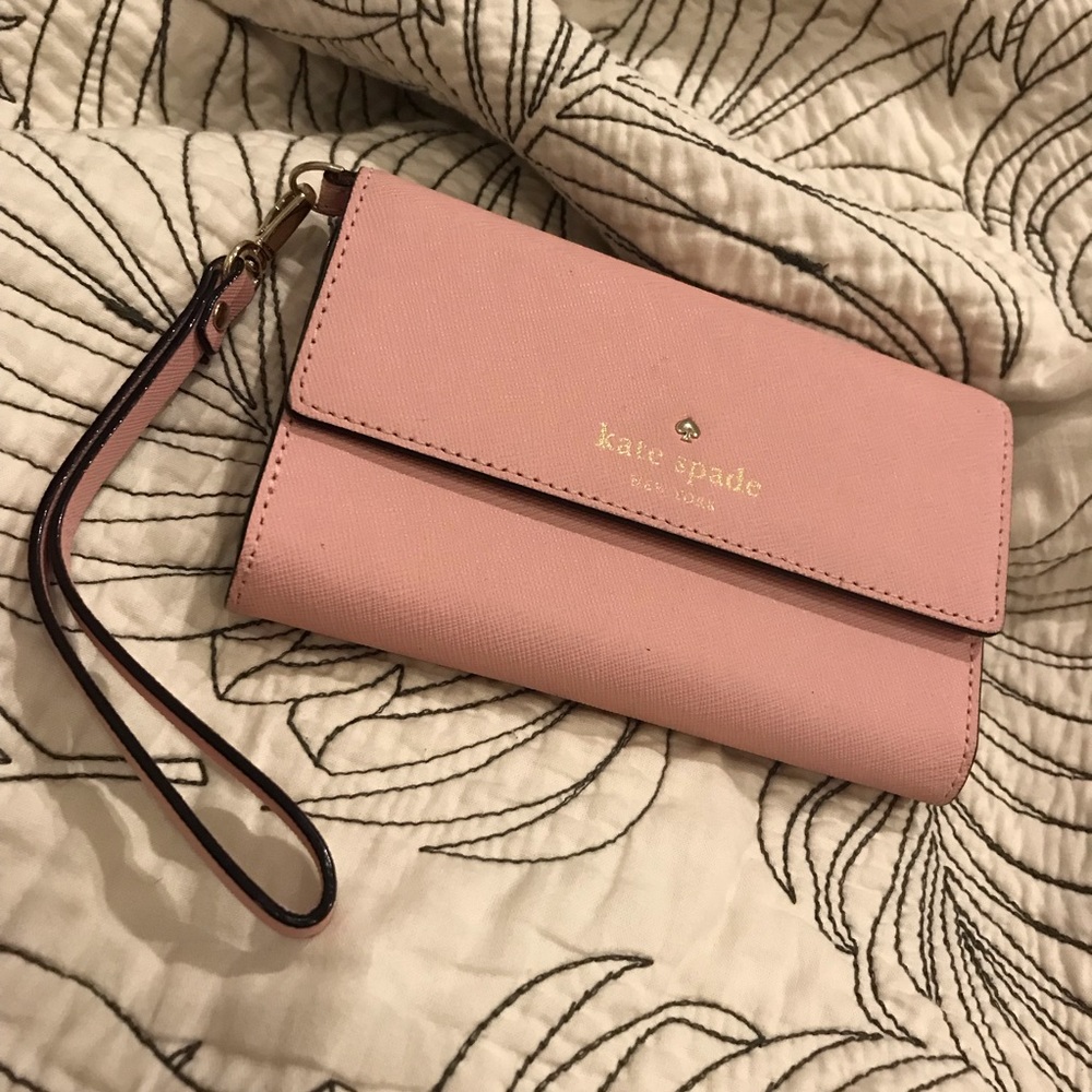 Kate Spade ♠️ wallet *fits iPhone PINK